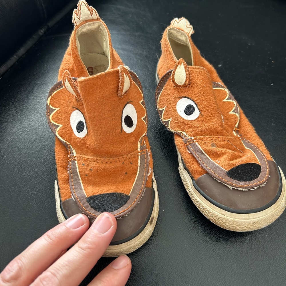 Converse Orange and Brown Animal-Inspired Sneaker/loafer